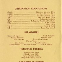 Life & Honorary Members; Committee Chairmen, back cover