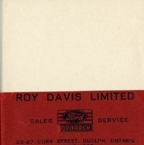 Index Cards, Roy Davis Limited