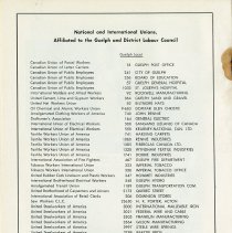 Unions Affiliated to the Guelph & District Labour Council, p.22