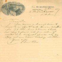Letter from Burr Bros., 1897