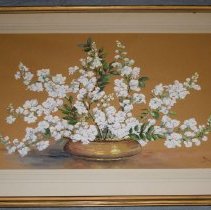 Effie Smith White Flower Painting - Front