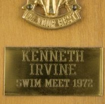 Swim Meet 1972 Plaque - Detail