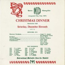 Quarter Century Club Dinner November, 1971
