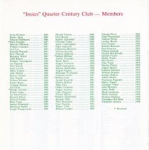 Quarter Century Club Dinner November, 1981