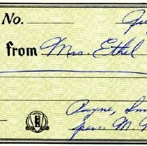 Receipt to Mrs Ethel Telford