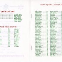 Quarter Century Club Dinner November, 1984