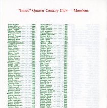 Quarter Century Club Dinner November, 1984