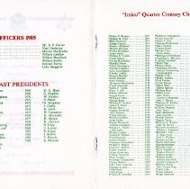 Quarter Century Club Dinner November, 1985