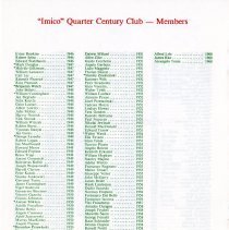 Quarter Century Club Dinner November, 1985