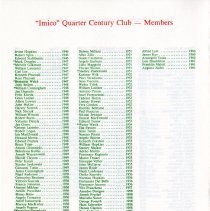 Quarter Century Club Dinner November, 1986