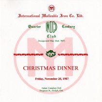 Quarter Century Club Dinner November, 1987