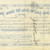 Guelph Curling and Skating Rink Company Limited Stock Certificate