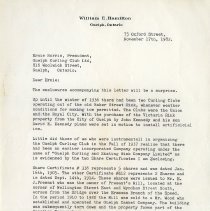 Letter from William E. Hamilton
