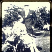 Dr. R. L. Mahoney With Motorcycle, June 12, 1930