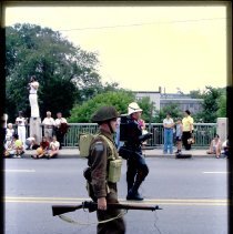 Guelph 150 Parade - Soldiers Crossing Bridge