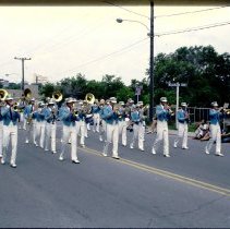 Guelph 150 Parade - Marching Band in Blue and While