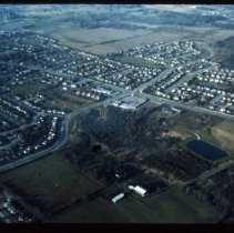 Aerial view of intersection of Gordon Street and Kortright Road