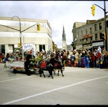 Keleher Foundry float in St. George's Square, Christmas Parade, November 21, 1981