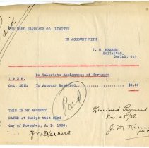 2019.43.34 - Invoice, Front