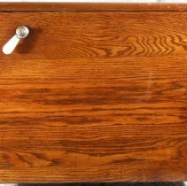 Front of toilet tank