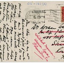 1967.1.342 - Postcard, back