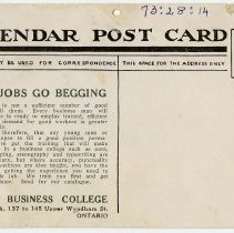 1973.28.14 - Postcard, back