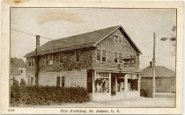 Postcard, Riis Building, St. James, L.I., not dated.
