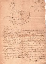 Survey map related to land belonging to Daniel Smith, April 2, 1735.