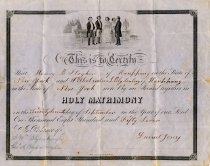 Marriage Certificate, Henry B. Stryker and Wilhelmina Blydenburgh, 1857