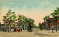 Postcard, Main Street from Broadway, Flushing, L.I., June 1, 1912.