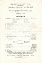 A program from The Mid-Winter Charity Ball hosted by The Society, 1922.