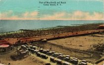 Postcard, Part of Boardwalk and Beach, Coney Island, N.Y., August 29, 1933.