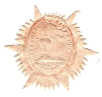 An embossed paper seal that says, "Suffolk Surrogate Seal," not dated.