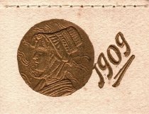A small pocket calendar, 1909.
