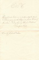 An invitation from the Edgewood Social Club, March 10, 1899.