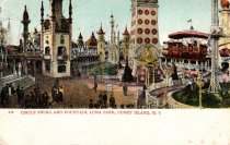 Postcard, Circle Swing and Fountain, Coney Island, N.Y., not dated.