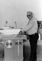 City Employee with Table Saw