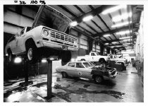 City of Aurora Public Works vehicles in a garage