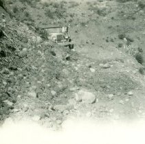 Automobile Blocked by Small Landslide