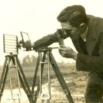 Harold Lawson Operating a Heliograph