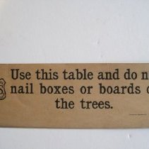 Campground Paper Sign