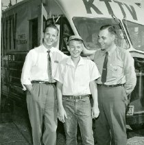 Richard F. and Dan Droege with TV Emcee