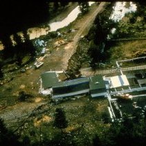 Aerial View of a Damaged Building