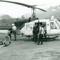 Air America "Huey Helicopter" Transports Saws to Tra Bong