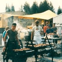 Cooking Steaks for the Fire Fighters
