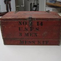 Forest Service 3-Men Mess Kit, Wood Box  ca 1925