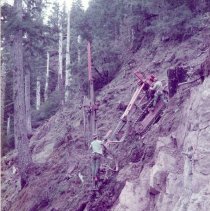 Air Track Rock Drill in Rock Face