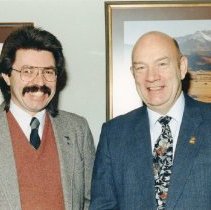 Dennis Neill (left) and George M. Leonard