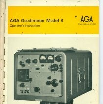 AGA Laser Geodimeter Model 8 Operating Manual