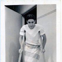 Abbott Injured on Crutches